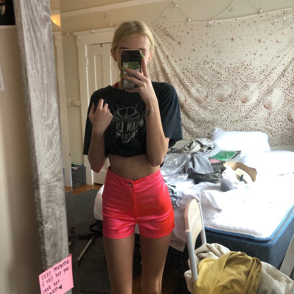 Festival pink neon shorts